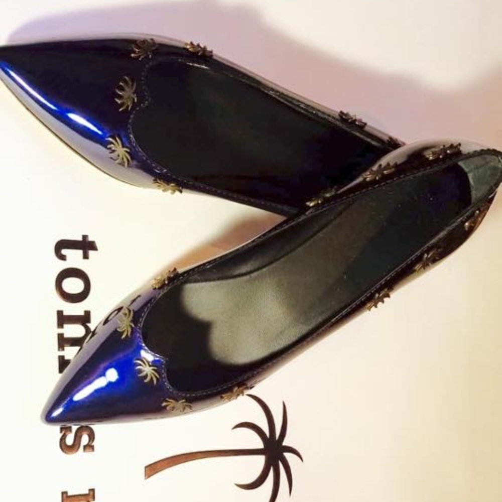 Tomas Maier Antique Metallic Ballet Flats